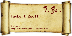 Taubert Zsolt névjegykártya